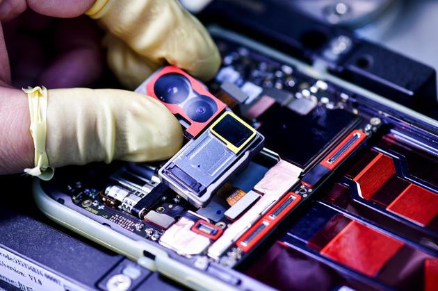 Reparo de câmera de smartphone